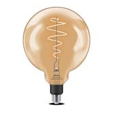 Bec LED inteligent vintage (decorativ) Philips Filament Globe Clear G200, Wi-Fi, Bluetooth, E27, 6.7W (40W), 470 lm, lumina alba (27 00-6500K)