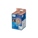 Bec LED inteligent vintage (decorativ) Philips Filament Globe Clear G95, Wi-Fi, Bluetooth, E27, 7W (60W), 806 lm, lumina alba (2700-6500K)