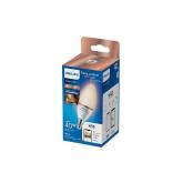 Bec LED inteligent Philips Candle C37, Wi-Fi, Bluetooth, E14, 4.9W (40W), 470 lm, lumina alba (2700-6500K)