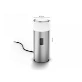 Stalp LED RGB pentru iluminat exterior Philips Hue Calla, 8W (49W), 590 lm, lumina alba si color (2000-6500K), IP44, 252x102mm, Inox