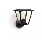 Aplica tip felinar LED pentru exterior Philips Hue Inara UP, 1xE27, 7W, 550 lm, lumina calda (2700K), dimabila, IP44, 256x219x277mm, Negru