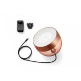 Lampa LED RGB Philips Hue Iris, gen4, Bluetooth, 8.2W, 570 lm, lumina alba si color (2000-6500K), IP20, 20.4cm, Copper