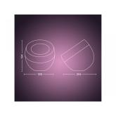 Lampa LED RGB Philips Hue Iris, gen4, Bluetooth, 8.2W, 570 lm, lumina alba si color (2000-6500K), IP20, 20.4cm, Copper