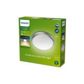 Plafoniera LED pentru exterior Philips Doris, 6W, 600 lm, lumina calda (2700K), IP54, 22 cm, Nichel