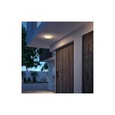 Plafoniera LED pentru exterior Philips SuperSlim, 15W, 1300 lm, lumina calda (2700K), IP54, 25 cm, Negru