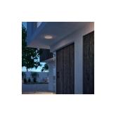 Plafoniera LED pentru exterior Philips SuperSlim, 15W, 1300 lm, lumina calda (2700K), IP54, 25 cm, Negru