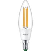 Bec LED Philips Classic B35, Ultra Efficient Light, E14, 2.3W (40W), 485 lm, lumina calda (3000K)