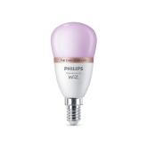 Bec LED RGB inteligent Philips Bulb P45, Wi-Fi, Bluetooth, E14, 4.9W (40W), 470 lm, lumina alba si color (2200-6500K)