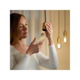 2 Becuri LED inteligente vintage (decorative) WiZ Connected FilamentClear A60, Wi-Fi, E27, 7W (60W), 806 lm, lumina alba (2700-6500K ),compatibil Google Assistant/Alexa/Siri