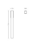 Stalp LED pentru exterior Philips STRATOSPHERE, 3.8W, 800 lm, lumina neutra (4000K), IP44, 770x60x76mm, Antracit