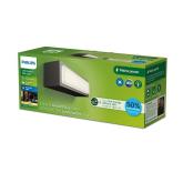 Aplica LED pentru exterior Philips STRATOSPHERE, 3.8W, 800 lm, lumina calda (2700K), IP44, 203x63x68mm, Antracit