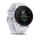 Ceas Garmin Forerunner 255, display 33mm, rezolutie displat 260x260 conectivitate Bluetooth™, ANT+, NFC, USB, functii accelerometru, giroscop, barometru, busola, termometru pentru temperatura exterioară, durata de viata baterie mod ceas inteligent: până l