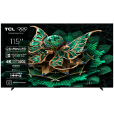 Televizor TCL MiniLed 115C7K, 291 cm, Smart Google TV, 4K Ultra HD, 100Hz, Clasa E
