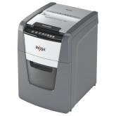 Distrugator automat documente Rexel OPTIMUM  90X ,  90 coli, P4, cross-cut (tip confeti), cos  34 litri, negru-gri, 