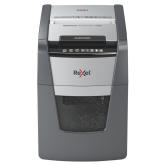 Distrugator automat documente Rexel OPTIMUM 100M , 100 coli, P5, micro-cut (tip particule), cos  34 litri, negru-gri, 