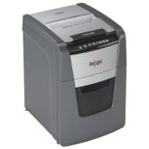 Distrugator automat documente Rexel OPTIMUM 100M , 100 coli, P5, micro-cut (tip particule), cos  34 litri, negru-gri, 