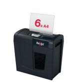 Distrugator manual documente Rexel SECURE   X6,   6 coli, P4, cross-cut (tip confeti), cos  10 litri, negru, 