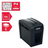 Distrugator manual documente Rexel SECURE   X6 Slim,   6 coli, P4, cross-cut (tip confeti), cos  10 litri, negru, 