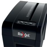 Distrugator manual documente Rexel SECURE   X6 Slim,   6 coli, P4, cross-cut (tip confeti), cos  10 litri, negru, 