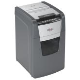 Distrugator automat documente Rexel OPTIMUM 150X , 150 coli, P4, cross-cut (tip confeti), cos  44 litri, negru-gri, 