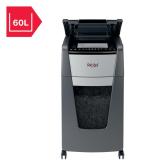 Distrugator automat documente Rexel OPTIMUM 300M , 300 coli, P5, micro-cut (tip particule), cos  60 litri, negru-gri, 