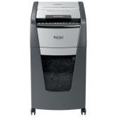 Distrugator automat documente Rexel OPTIMUM 300X , 300 coli, P4, cross-cut (tip confeti), cos  60 litri, negru-gri, 