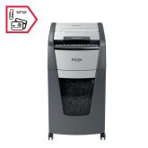 Distrugator automat documente Rexel OPTIMUM 300X , 300 coli, P4, cross-cut (tip confeti), cos  60 litri, negru-gri, 