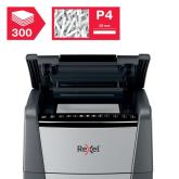 Distrugator automat documente Rexel OPTIMUM 300X , 300 coli, P4, cross-cut (tip confeti), cos  60 litri, negru-gri, 