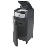 Distrugator automat documente Rexel OPTIMUM 600M , 600 coli, P5, micro-cut (tip particule), cos 110 litri, negru-gri, 