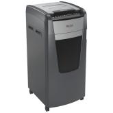Distrugator automat documente Rexel OPTIMUM 600X , 600 coli, P4, cross-cut (tip confeti), cos 110 litri, negru-gri, 