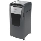 Distrugator automat documente Rexel OPTIMUM 750M , 750 coli, P5, micro-cut (tip particule), cos 140 litri, negru-gri, 