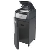 Distrugator automat documente Rexel OPTIMUM 750M , 750 coli, P5, micro-cut (tip particule), cos 140 litri, negru-gri, 