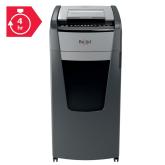 Distrugator automat documente Rexel OPTIMUM 750M , 750 coli, P5, micro-cut (tip particule), cos 140 litri, negru-gri, 