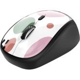 MOUSE Trust YVI WIRELESS MOUSE PINK CIRCLES 