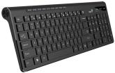 TASTATURA GENIUS wireless, multimedia, 104 taste + 12 taste multimedia, design ergonomic, USB, negru, 