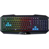 TASTATURA GENIUS gaming USB, multimedia, 104 taste + 10 taste multimedia, iluminare 7 culori, black, 