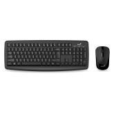 KIT wireless GENIUS, tastatura wireless 104 taste (slim) + mouse wireless 1000dpi, 3 butoane, black, 