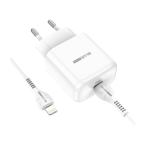 Incarcator Retea cu cablu Lightning Blue Power BBN3, Quick Charge, 20W, 1 X USB Tip-C, Alb  