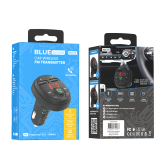 Modulator FM Bluetooth Blue Power BBC26 Music Joy, Buton Apel, 2 x USB, Negru 