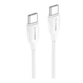Cablu Date si Incarcare USB Type-C la Lightning Blue Power B1BX19, 1 m, 3A , Alb  