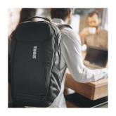 RUCSAC THULE, pt. notebook de max. 15.6 inch, 1 compartiment, buzunar frontal x 3 | buzunar lateral x 2, waterproof, poliester, negru, 