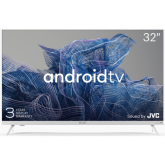 32', HD, Google Android TV, White, 1366x768, 60 Hz, Sound by JVC, 2x8W, 33 kWh/1000h , BT5, HDMI ports 3, 24 months