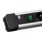 PRELUNGITOR Bachmann, Schuko x 5, conectare prin Schuko (T), cablu 2 m, protectie copii, negru, 