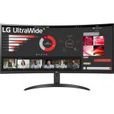 MONITOR LG 34WR50QC-B.AEU 34 inch, Curvature: Yes , Panel Type: VA, Resolution: 3440x1440, Aspect Ratio: 21:9,  Refresh Rate:100Hz, Response time GtG: 5ms, Brightness: 300 cd/m², Contrast (static): 3000:1, Viewing angle: 178°(H)/178°(V), Color Gamut (NTSC