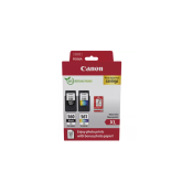 Canon pachet cartuse cearneala CANON PG-560XL/CL-561XL PHOTO VALUE PACK, capacitate negru: 400 pagini/16ml, Color: 300 pagini / 12.2ml, Compatibil cu: PIXMA TS5253, PIXMA TS5350, PIXMA TS5351, PIXMA TS5352, Bonus 50 coli hartie foto 10 x 15cm.