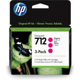 HP 3ED78A MAGENTA INKJET CARTRIDGE 3-PACK, 29ML, pentru: DesignJet T210, T230, T250, T630, T650.