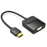 Convertor video Vention, HDMI(T) la VGA (M) si Jack 3.5mm (M), 0.15m, rezolutie maxima 1080p la 60 Hz, conectori auriti, 5V/1A, invelis PVC si ABS, negru, 