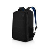 Dell Notebook carrying backpack Essential 15'', Colour: Black reflective printing with bumped up texture, Features: Water bottle holder, water resistant, zippered front pocket, reflective elements, foam padded laptop compartment, Additional Compartments: 