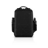Dell Notebook carrying backpack Essential 15'', Colour: Black reflective printing with bumped up texture, Features: Water bottle holder, water resistant, zippered front pocket, reflective elements, foam padded laptop compartment, Additional Compartments: 