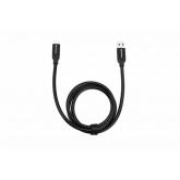 CABLU alimentare si date VERBATIM, pt. smartphone, USB 3.1 (T) la USB 3.1 Type-C (T), 1m, premium, cablu metalic, argintiu, 